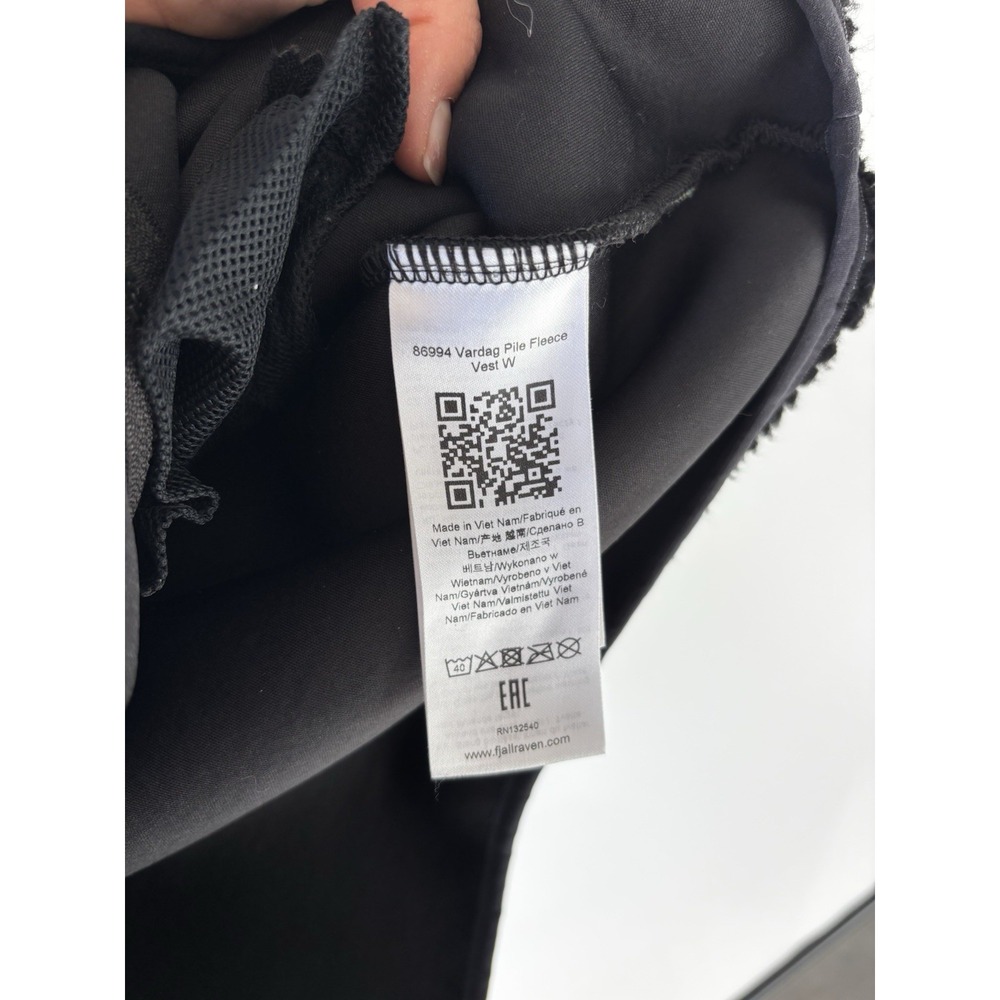 FjallRaven Vardag Pile Fleece Vest Black Womens XS - Picture 7 of 11